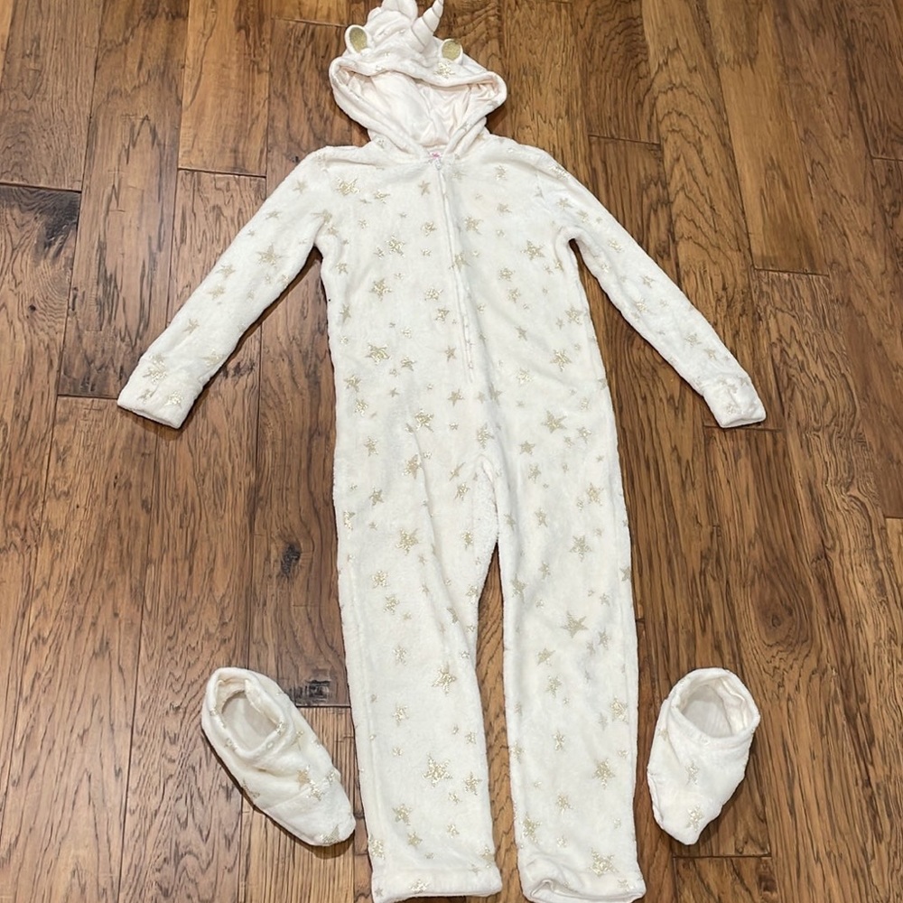 Justice girls unicorn and stars onesies size 10